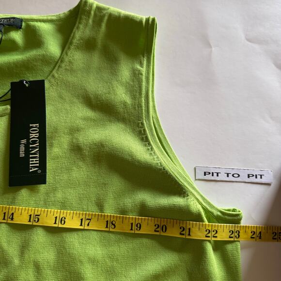 FOR CYNTHIA Women Rayon Blend Tank Top Boxy Minimalist Summer Plus Size 3X NWT - Picture 4 of 5